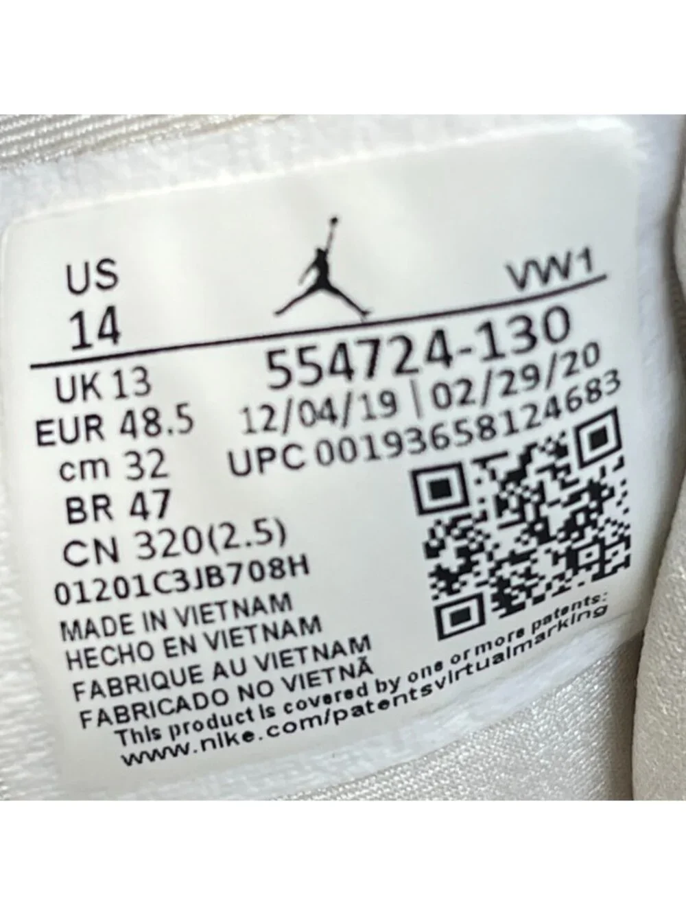 Nike Air Jordan 1 Mid Triple White Mens Size 14 Leather Basketball Shoes Sneaker